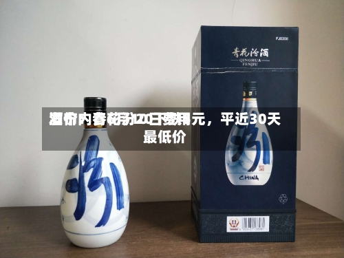 酒价内参6月10日费用发布：青花汾20下跌5元，平近30天最低价