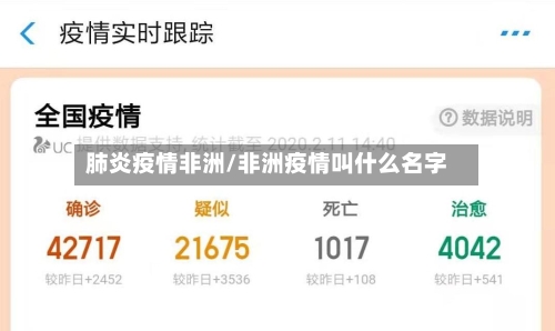 肺炎疫情非洲/非洲疫情叫什么名字-第2张图片