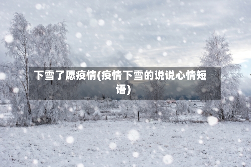下雪了愿疫情(疫情下雪的说说心情短语)