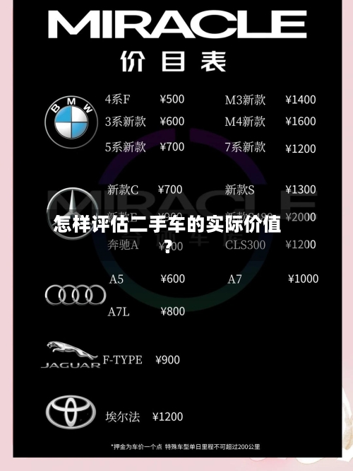 怎样评估二手车的实际价值？