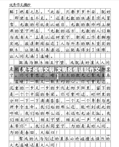 【关于疫情文明,文明疫情话题作文】-第3张图片