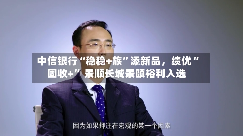 中信银行“稳稳+族	”添新品，绩优“固收+” 景顺长城景颐裕利入选-第2张图片
