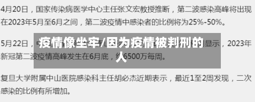 疫情像坐牢/因为疫情被判刑的人