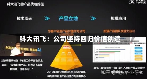 科大讯飞：公司坚持回归价值创造