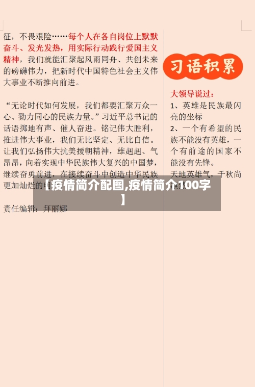 【疫情简介配图,疫情简介100字】