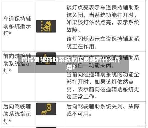 智能驾驶辅助系统的传感器有什么作用?-第2张图片