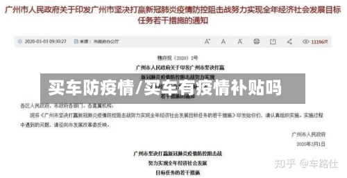 买车防疫情/买车有疫情补贴吗