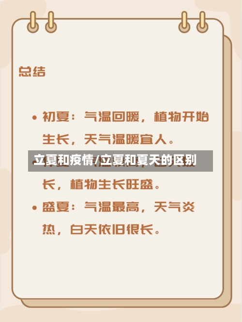 立夏和疫情/立夏和夏天的区别