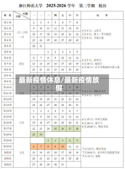 最新疫情休息/最新疫情放假