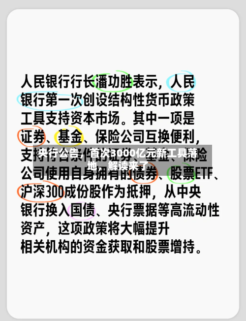 央行公告	，首次3000亿元新工具落地，解读来了-第3张图片