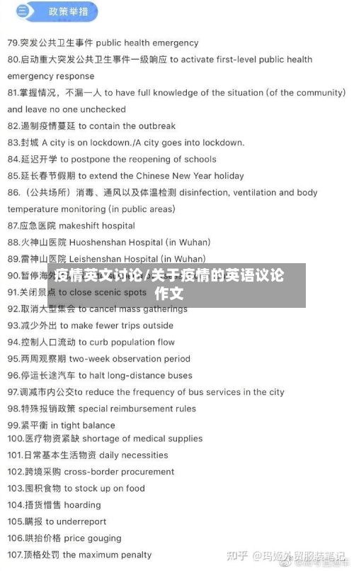 疫情英文讨论/关于疫情的英语议论作文