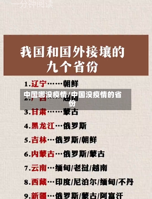 中国哪没疫情/中国没疫情的省份