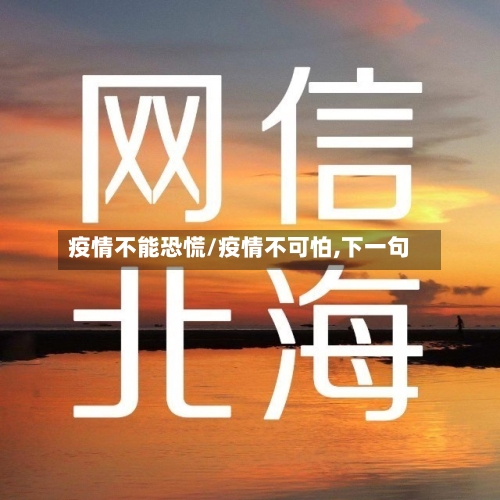 疫情不能恐慌/疫情不可怕,下一句