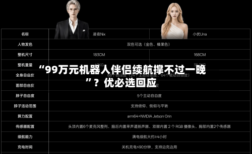 “99万元机器人伴侣续航撑不过一晚	”？优必选回应-第2张图片