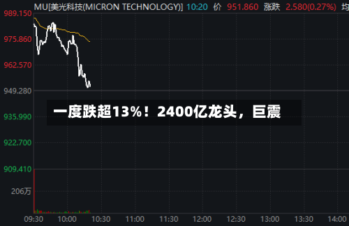 一度跌超13%！2400亿龙头，巨震-第2张图片