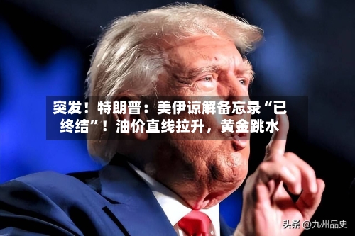 突发！特朗普：美伊谅解备忘录“已终结	”！油价直线拉升	，黄金跳水-第2张图片