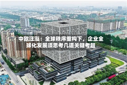 中欧汪泓：全球秩序重构下，企业全球化发展须思考几道关键考题