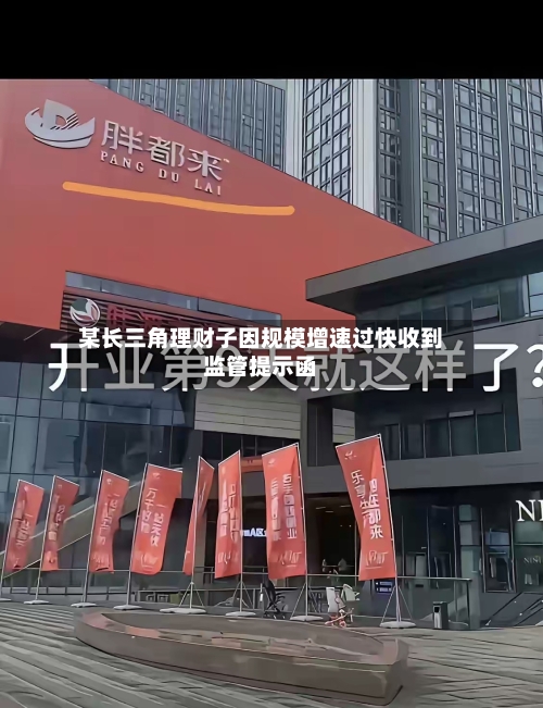某长三角理财子因规模增速过快收到监管提示函