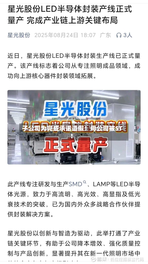 子公司为完成承诺造假!母公司被ST!-第2张图片
