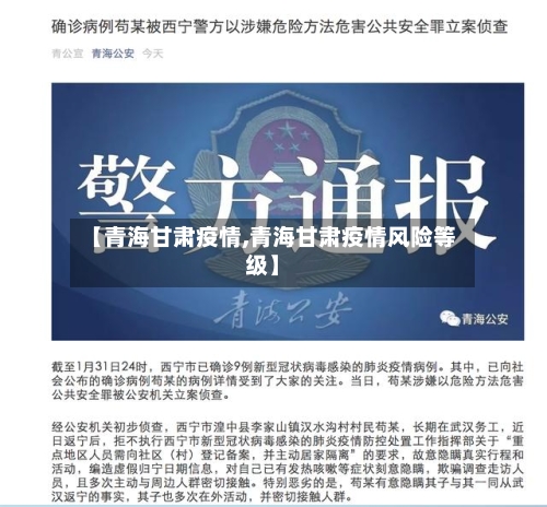 【青海甘肃疫情,青海甘肃疫情风险等级】-第2张图片