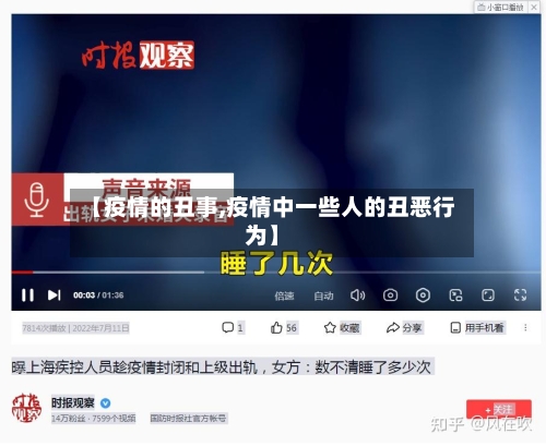 【疫情的丑事,疫情中一些人的丑恶行为】-第2张图片
