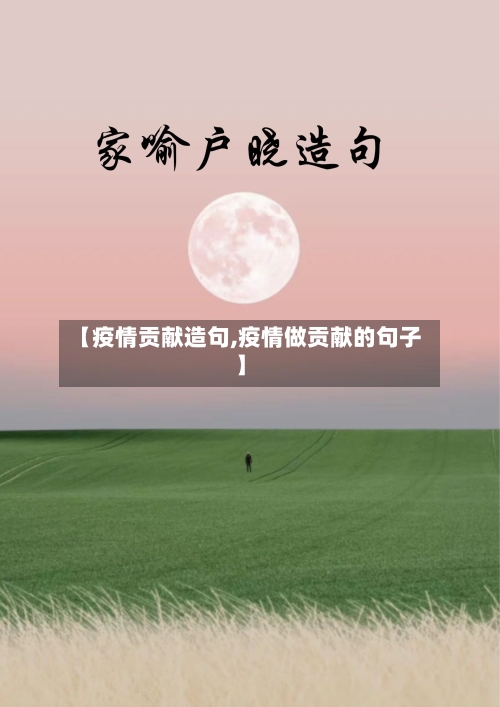 【疫情贡献造句,疫情做贡献的句子】