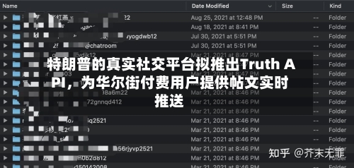 特朗普的真实社交平台拟推出Truth API	，为华尔街付费用户提供帖文实时推送-第2张图片