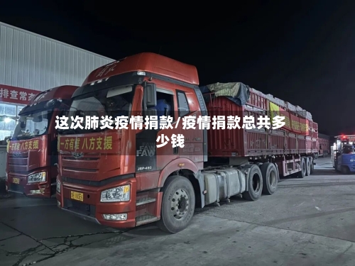 这次肺炎疫情捐款/疫情捐款总共多少钱