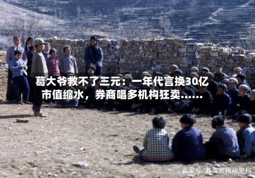 葛大爷救不了三元：一年代言换30亿市值缩水	，券商唱多机构狂卖……-第3张图片