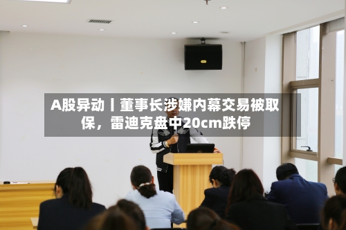 A股异动丨董事长涉嫌内幕交易被取保	，雷迪克盘中20cm跌停-第2张图片