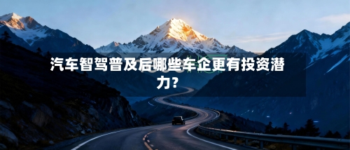 汽车智驾普及后哪些车企更有投资潜力？