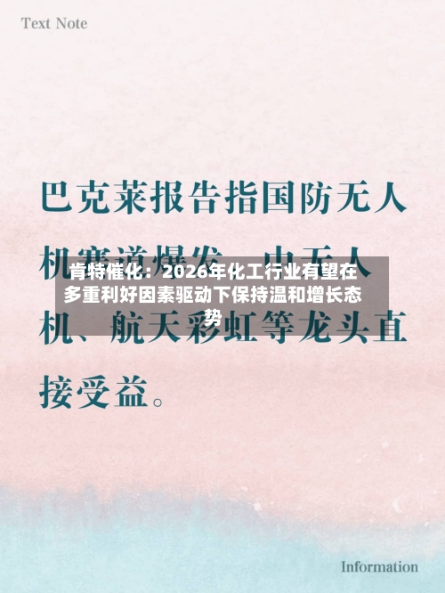 肯特催化：2026年化工行业有望在多重利好因素驱动下保持温和增长态势-第2张图片