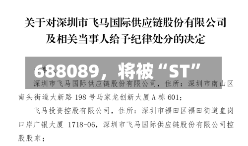 688089，将被“ST	”-第3张图片
