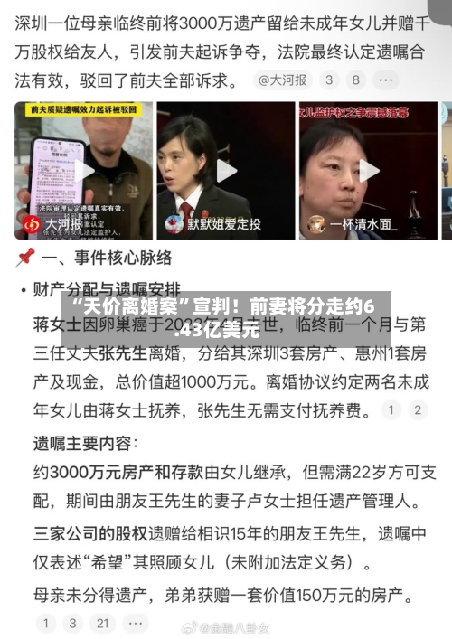 “天价离婚案”宣判！前妻将分走约6.43亿美元-第2张图片