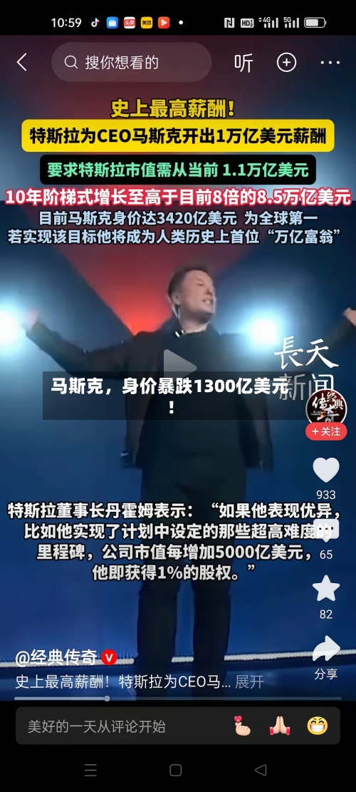 马斯克	，身价暴跌1300亿美元！-第3张图片