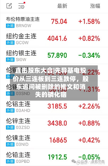 直击股东大会|先导基电股价从三连板到三连跌停，股东追问被删除的推文和消失的磷化铟-第2张图片