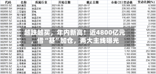 越跌越买	，年内新高！近4800亿元，借“基”加仓，两大主线曝光-第3张图片