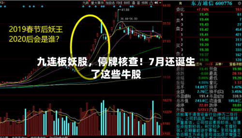 九连板妖股，停牌核查！7月还诞生了这些牛股-第3张图片