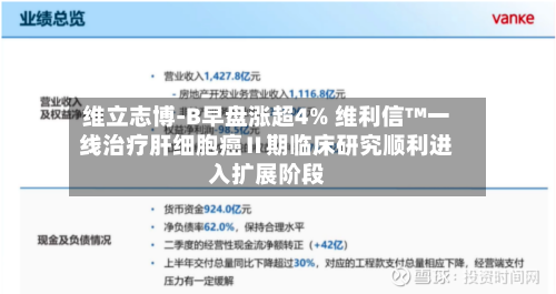 维立志博-B早盘涨超4% 维利信™一线治疗肝细胞癌Ⅱ期临床研究顺利进入扩展阶段-第2张图片