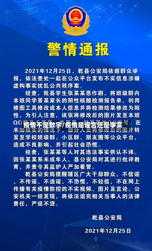 疫情不是数字/疫情是谣言还是事实