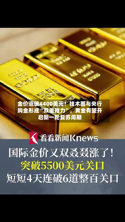 金价涨破4400美元！技术面与央行购金形成“双重推力”，黄金有望开启新一轮复苏周期-第2张图片