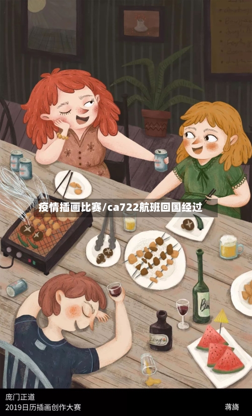 疫情插画比赛/ca722航班回国经过