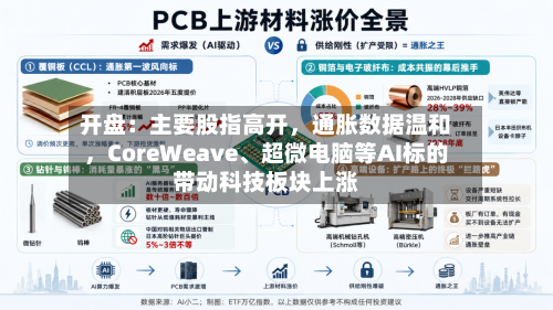 开盘：主要股指高开，通胀数据温和，CoreWeave、超微电脑等AI标的带动科技板块上涨-第2张图片