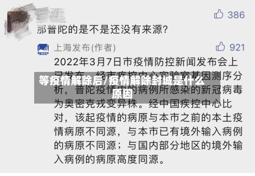 等疫情解除后/疫情解除封城是什么原因-第3张图片