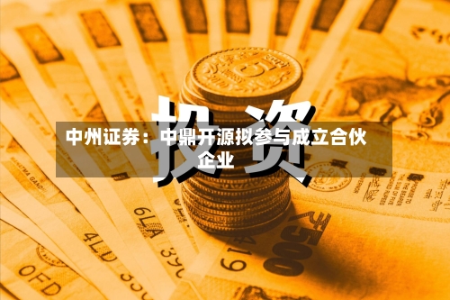 中州证券：中鼎开源拟参与成立合伙企业