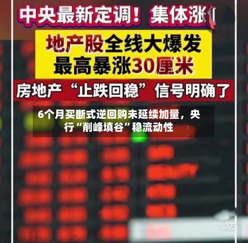 6个月买断式逆回购未延续加量，央行“削峰填谷”稳流动性