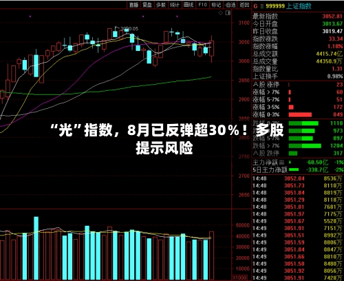 “光	”指数，8月已反弹超30％！多股提示风险-第2张图片