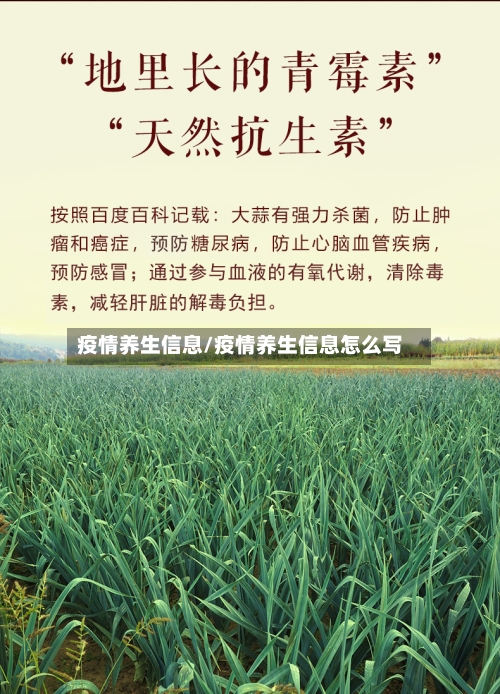 疫情养生信息/疫情养生信息怎么写