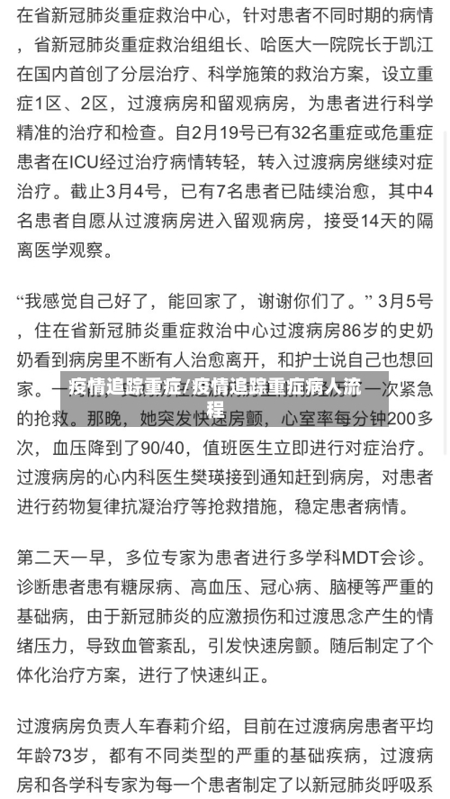 疫情追踪重症/疫情追踪重症病人流程
