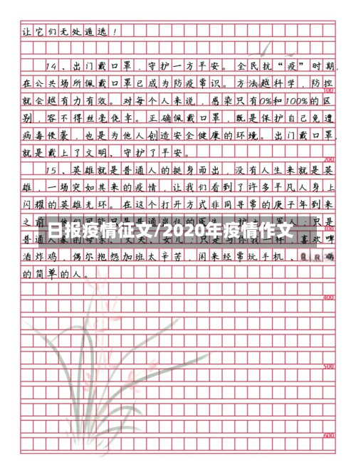 日报疫情征文/2020年疫情作文-第2张图片